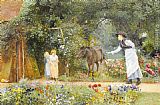 Edward Killingworth Johnson Catching the Pony painting